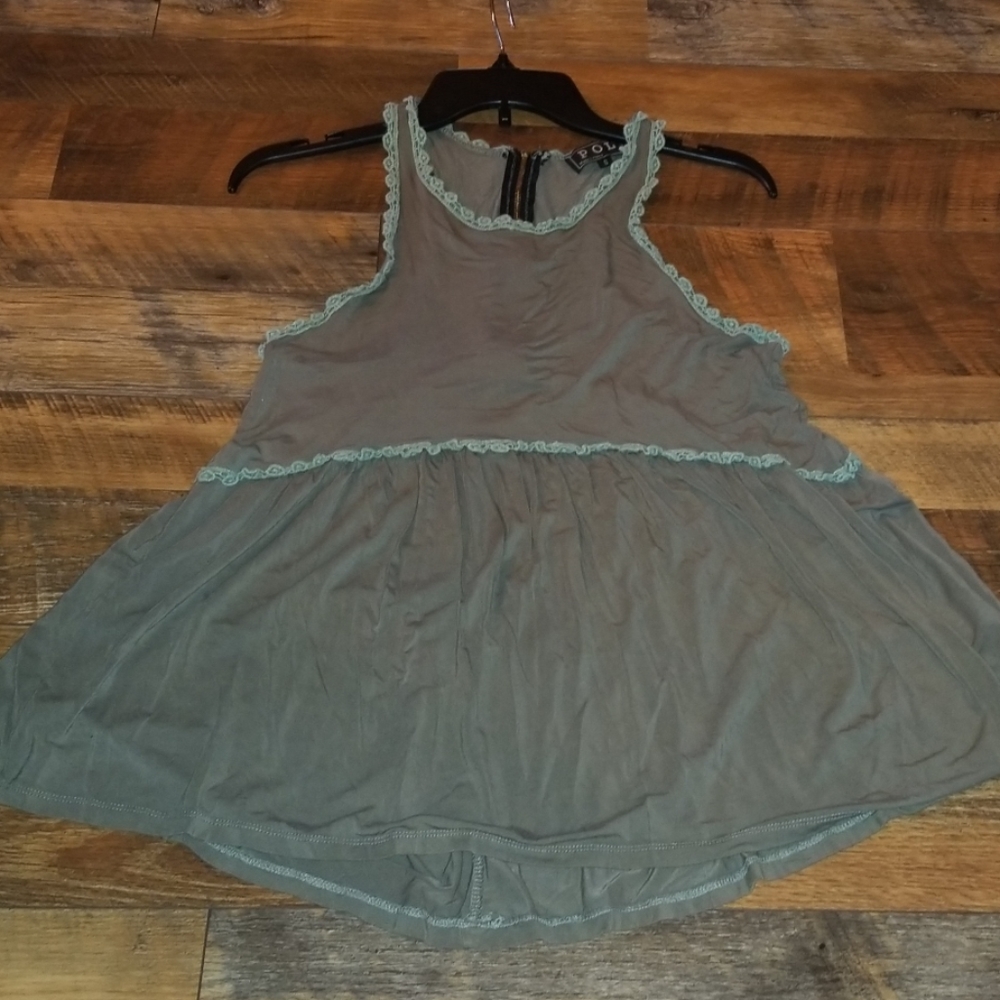Sage green/army Green POL top size small